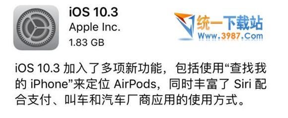 苹果iOS10.3正式版固件下载大全