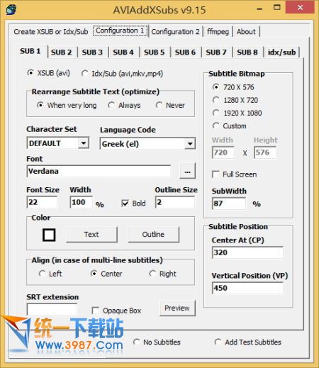 AVIAddXSubs(视频字幕合成软件) v9.15 官方最新版