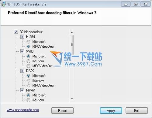 配置系统视频滤镜(K-Lite Win7DSFilterTweaker) v5.9 官方免费版
