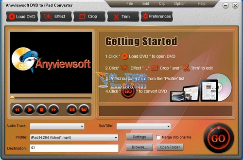 DVD to iPad转换器(Anyviewsoft DVD to iPad) v3.2.12绿色免费版
