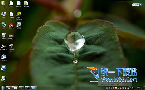 win7/win8官方主题：雨滴电脑主题