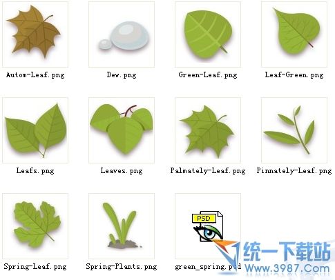 绿色春天PNG图标