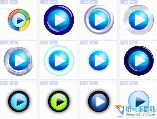 播放器按钮图标 绿色免费版